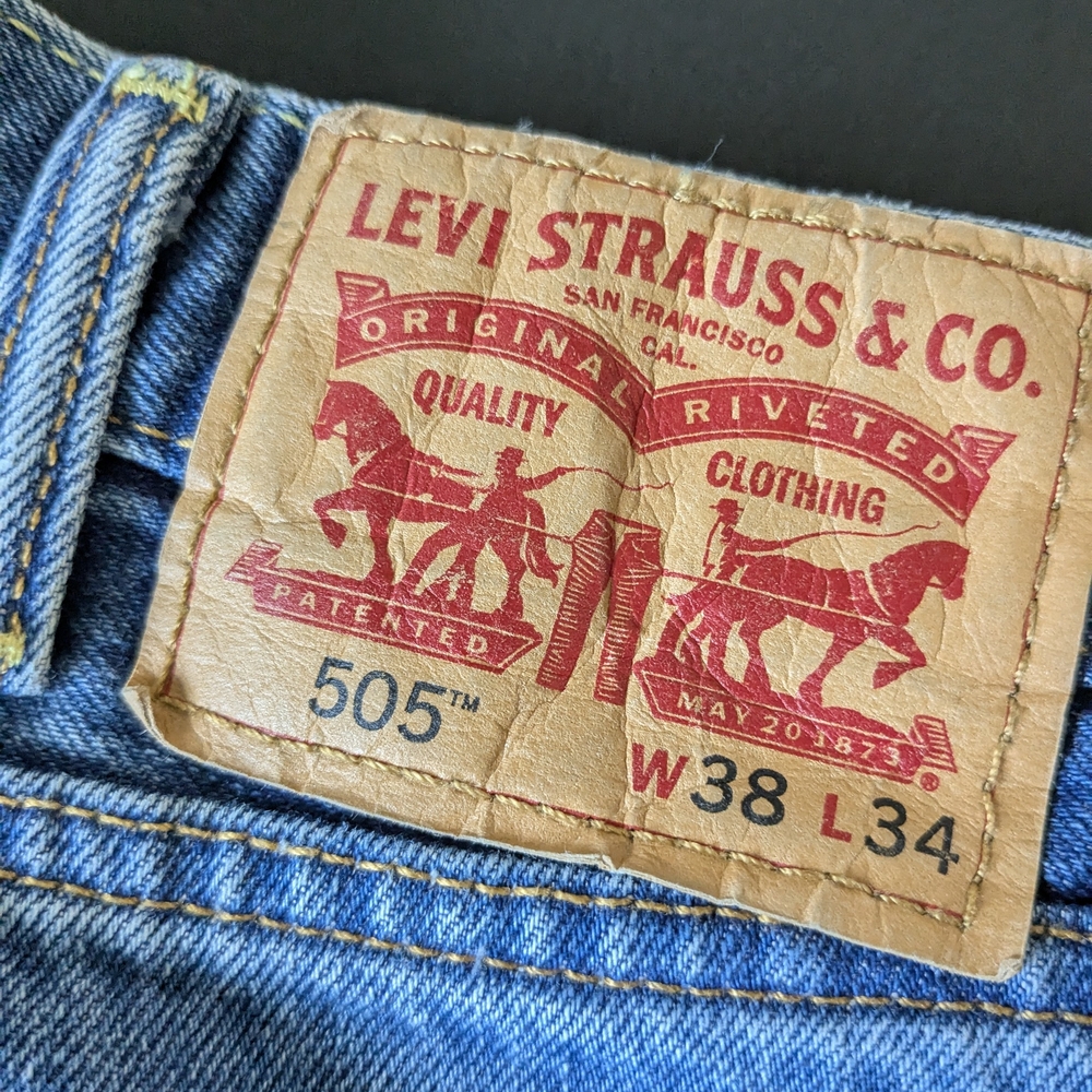Levi's Men's 505 38x34 Regular Fit Classic Straight Denim Jeans CA00342 WPL 423 - Picture 11 of 13